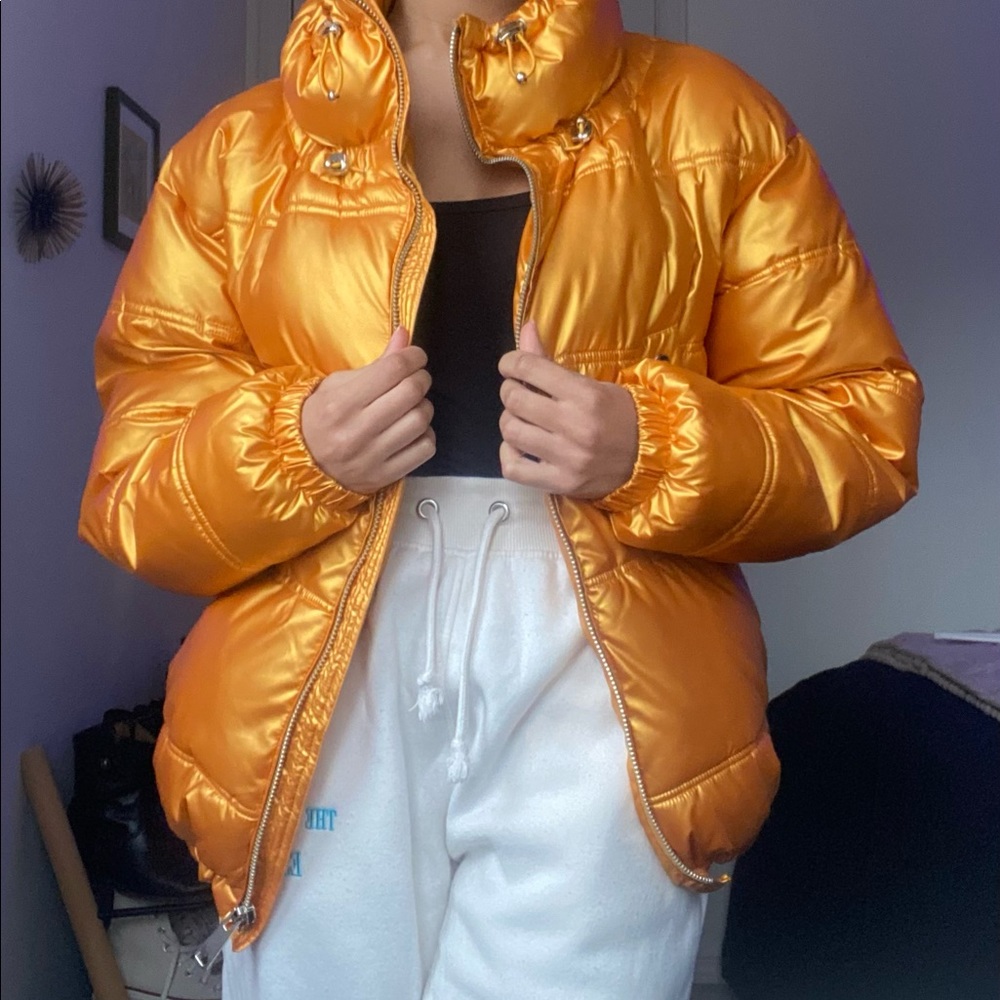 Zara Gold Puffer Jacket